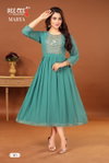 Marya By Dee Cee Naira Cut Plain Georgette Kurtis Wholesale Price IN Surat